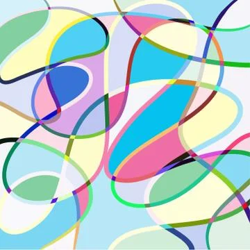 Hand drawn abstract colorful lines background vector icon illustration black  Stock Illustration