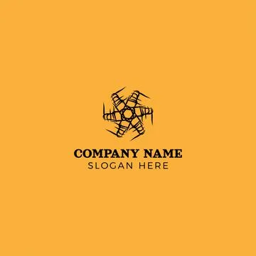Hand Drawn Abstract Company Vector Logo Design EPS10 Stock Illustration