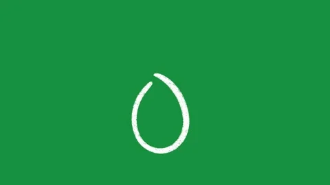 Hand Drawn Abstract Curve Lines and Minimalist Wave Animation on Green Screen Видео 335124637