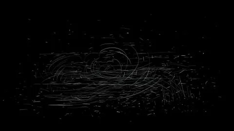 Hand-drawn abstract dark raster texture with fine white scratches and scattered Stock Illustration
