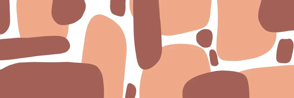 Hand-drawn abstract design elements organic shape. Pastel spots, geometric .. Stock Illustration