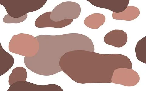 Hand-drawn abstract design elements organic shape. Pastel spots on a white ba Illustrazione stock