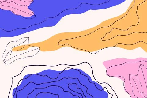 Hand drawn abstract doodle background illustration Stock Illustration