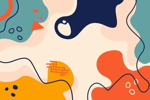 Hand drawn abstract doodle background illustration Stock Illustration