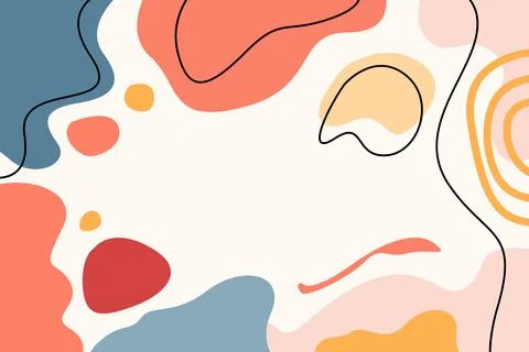 Hand drawn abstract doodle background illustration Stock Illustration