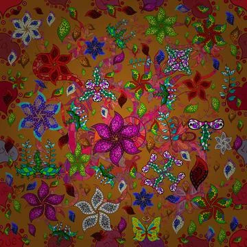 Hand drawn abstract fancy elements. Watercolor painting imitation Vector illustr Illustrazione stock