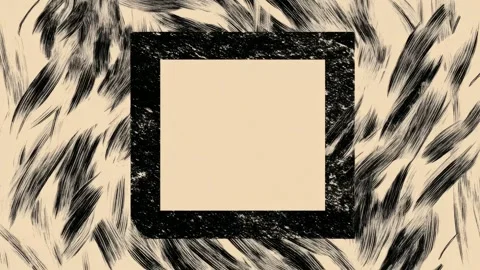 Hand drawn abstract frame border with textured brush strokes and copy space.. Stock-Footage 342046610