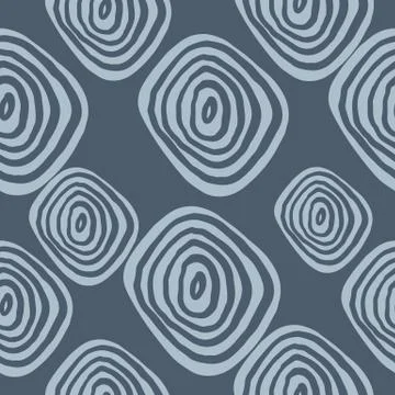 Hand drawn abstract geometric circles seamless pattern. 스톡 일러스트