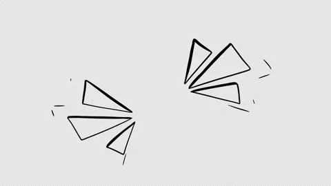 Hand drawn abstract geometric triangle elements burst or sparkle black line art  Stock Footage 335234691