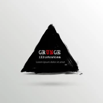 Hand drawn abstract grunge shape. Stock Illustration