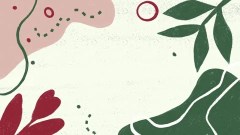 Hand-drawn abstract leaf border Stock Footage 296366030