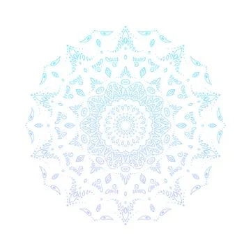 Hand drawn abstract mandala design. Vector oriental round pattern. Coloring book Stock Illustration