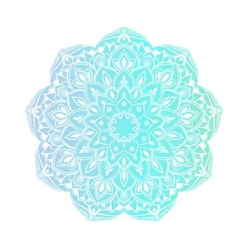 Hand drawn abstract mandala design. Vector oriental round pattern. Coloring book Stock Illustration