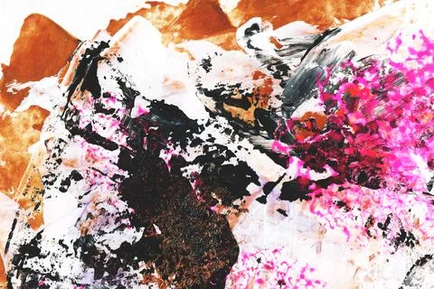 Hand drawn abstract multicolored acrylic texture. Stock Illustration