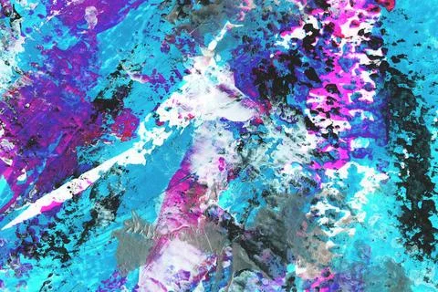 Hand drawn abstract multicolored acrylic texture. Stock Illustration