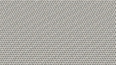 Hand drawn abstract organic leaf or seed pattern, black and white Stock Illustration