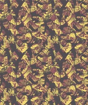 Hand drawn abstract psychedelic seamless pattern with grunge spots Illustrazione stock