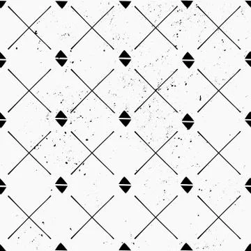 Hand Drawn Abstract Seamless Pattern Stock Illustration