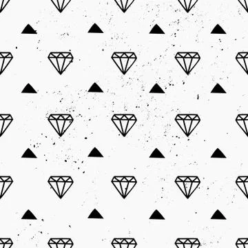 Hand Drawn Abstract Seamless Pattern Stock Illustration