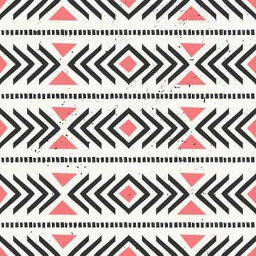 Hand Drawn Abstract Seamless Pattern Stock Illustration