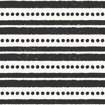 Hand Drawn Abstract Seamless Pattern Stock Illustration