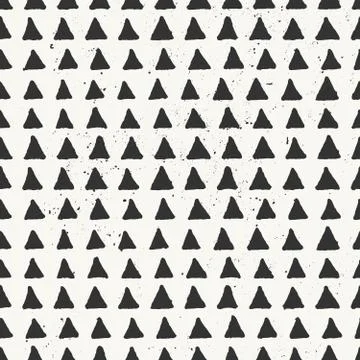 Hand Drawn Abstract Seamless Pattern Stock Illustration