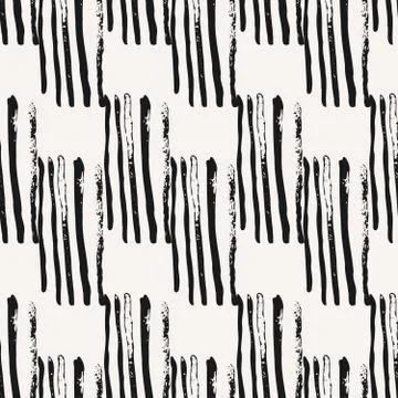 Hand Drawn Abstract Seamless Pattern Stock Illustration