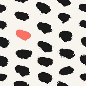 Hand Drawn Abstract Seamless Pattern Stock Illustration