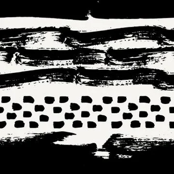 Hand Drawn Abstract Seamless Pattern Stock Illustration