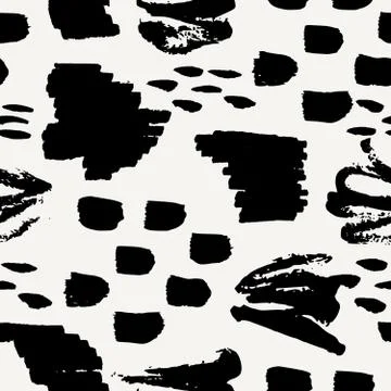 Hand Drawn Abstract Seamless Pattern Stock Illustration