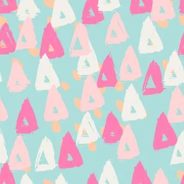 Hand Drawn Abstract Seamless Pattern Stock Illustration