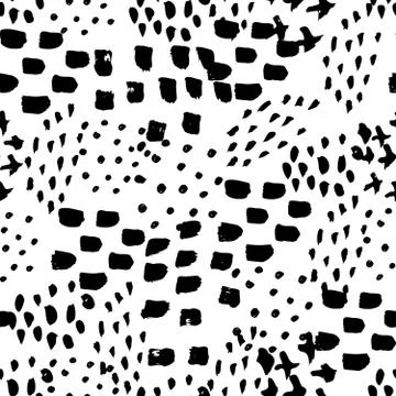 Hand Drawn Abstract Seamless Pattern Stock Illustration