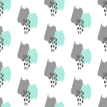 Hand Drawn Abstract Seamless Pattern Stock Illustration