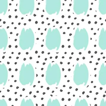Hand Drawn Abstract Seamless Pattern Illustrazione stock