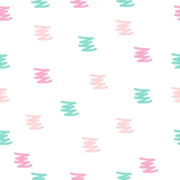 Hand Drawn Abstract Seamless Pattern Stock Illustration