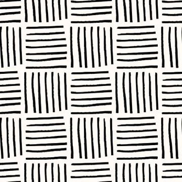 Hand Drawn Abstract Seamless Pattern Stock Illustration