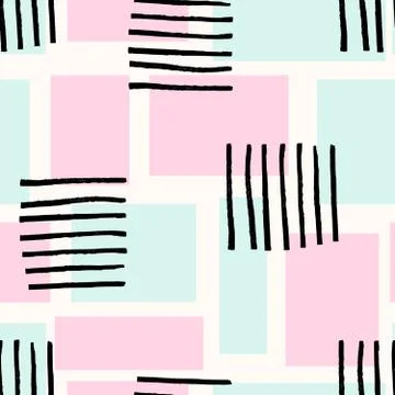 Hand Drawn Abstract Seamless Pattern Illustrazione stock