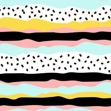 Hand drawn abstract seamless pattern background. illustration Stock Illustration