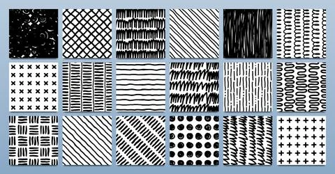 Hand drawn abstract seamless pattern Illustrazione stock