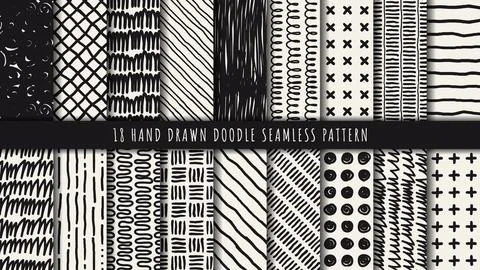 Hand drawn abstract seamless pattern Stock Illustration