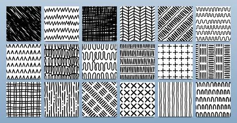 Hand drawn abstract seamless pattern Illustrazione stock