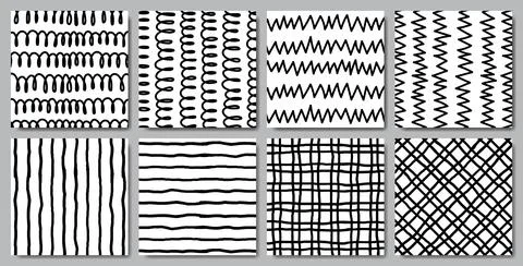 Hand drawn abstract seamless pattern Illustrazione stock