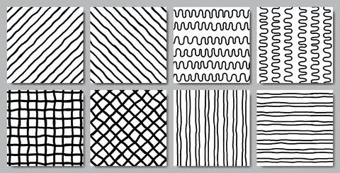 Hand drawn abstract seamless pattern Illustrazione stock