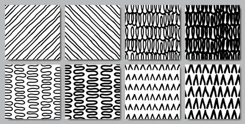 Hand drawn abstract seamless pattern Stock Illustration