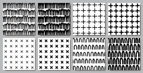 Hand drawn abstract seamless pattern Stock Illustration