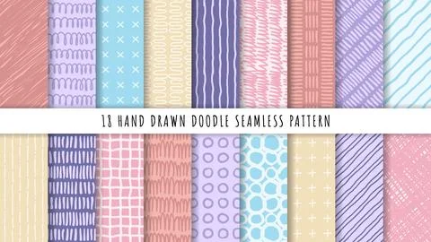 Hand drawn abstract seamless pattern Stock Illustration