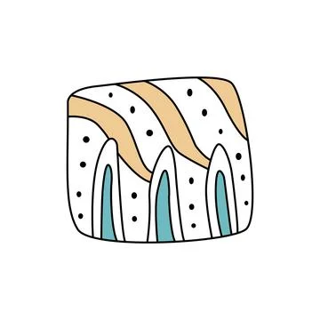Hand drawn abstract shape with ornament doodle style 스톡 일러스트