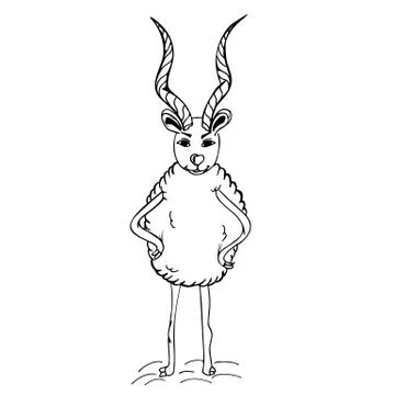 Hand drawn abstract sheep Stock Illustration