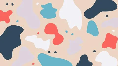 Hand-drawn abstract splash shape background Stock Illustration