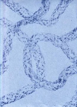 Hand-Drawn Abstract Textures - Blue Wax Crayon Backgrounds Illustrazione stock